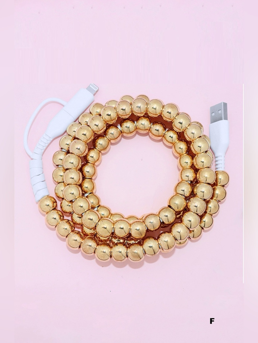 TIK TOK BEADED DUAL USB FAST CHARGING CABLE